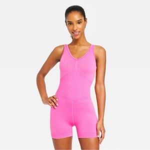 JoyLab Hot Pink Sleeveless Romper Jumpsuit